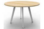 Large-scale conference and meeting tables for collaborative office furniture spaces.